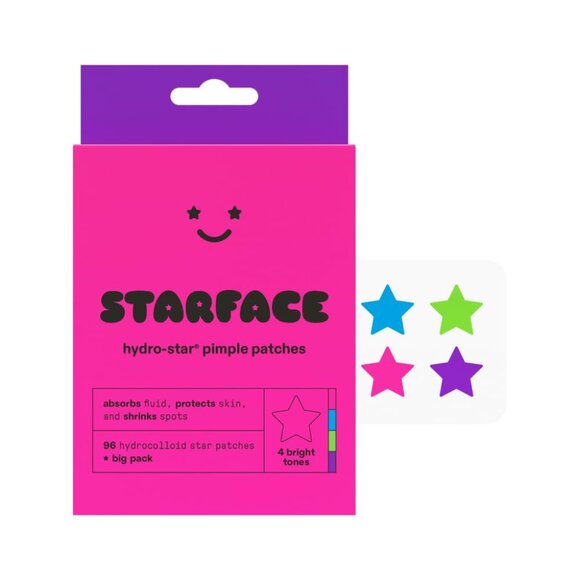 Starface Party Pack Hydro-Stars 96 Count - Colorful Hydrocolloid Pimple Patches
